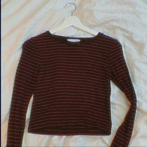 red & black striped long sleeve